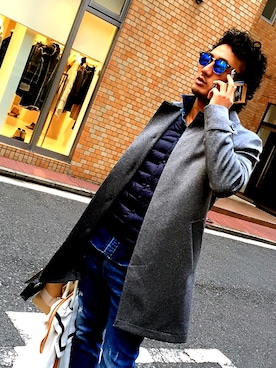 「muta（ムータ）のアイテム（バッグ）」を使った、Kazuさん（メンズ・171cm）の春コーディネート