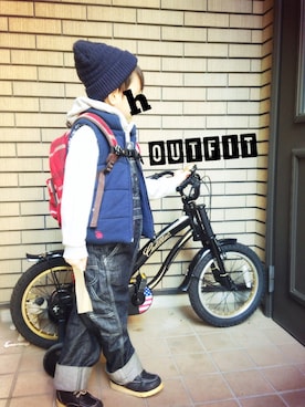 「GOTCHA（ガッチャ）のアイテム（ジャケット/アウター）」を使った、saaaayさん（キッズ・110cm）の春コーディネート