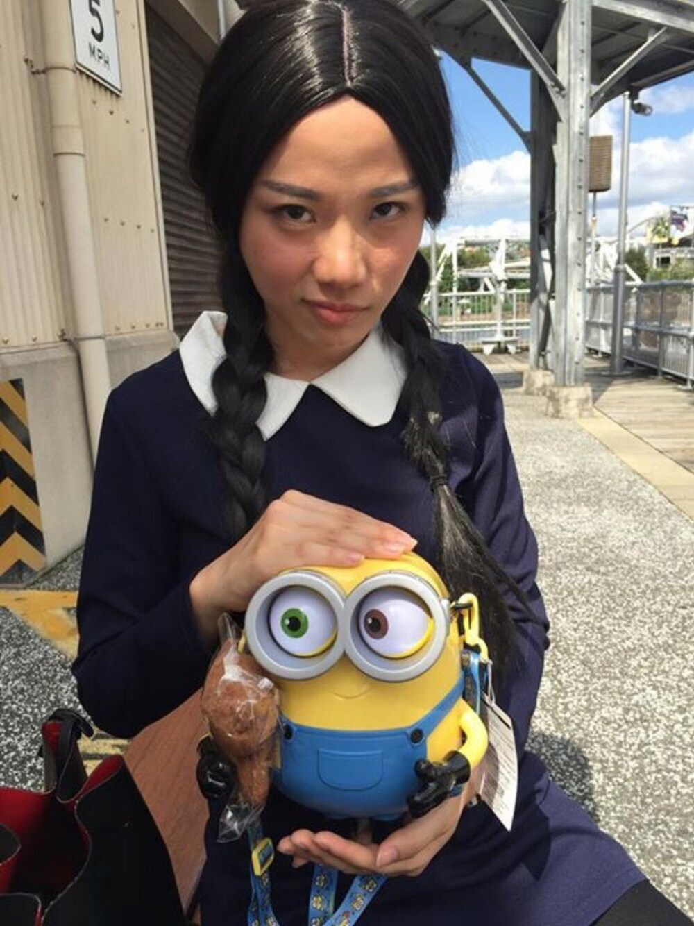 「halloween」｜「Minion:Bello~のアイテム（その他、イエロー系）」を使った、Arielさん（レディース・168cm）の秋コーディネートの1枚目の写真