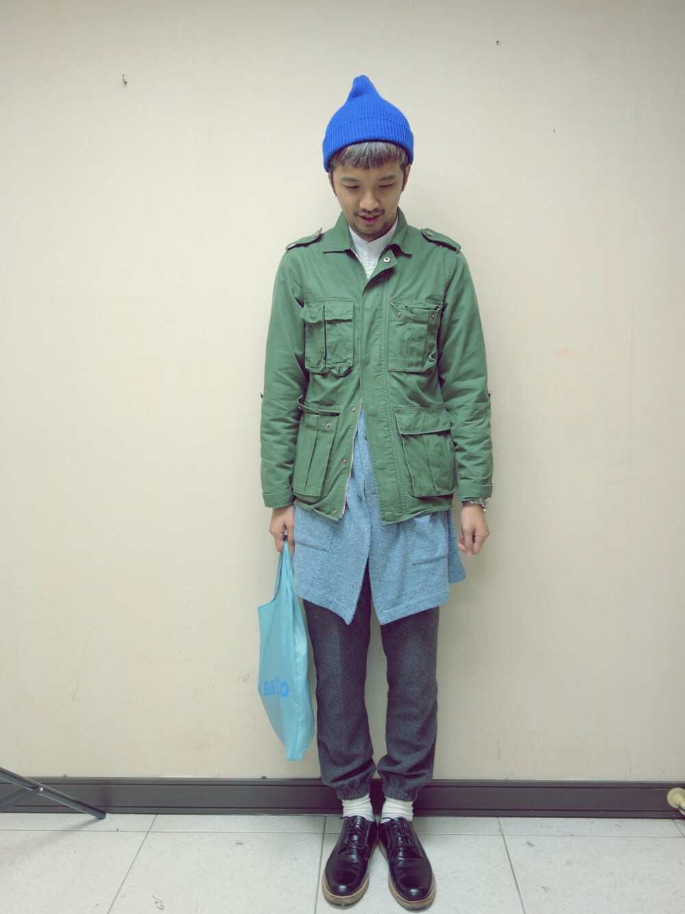 「M65、army、longshirts、plain-me」｜「plain-meの立體口袋M65軍風外套（その他、その他）」を使った、plain-me_Akkoさん（メンズ・177cm）の冬コーディネートの1枚目の写真