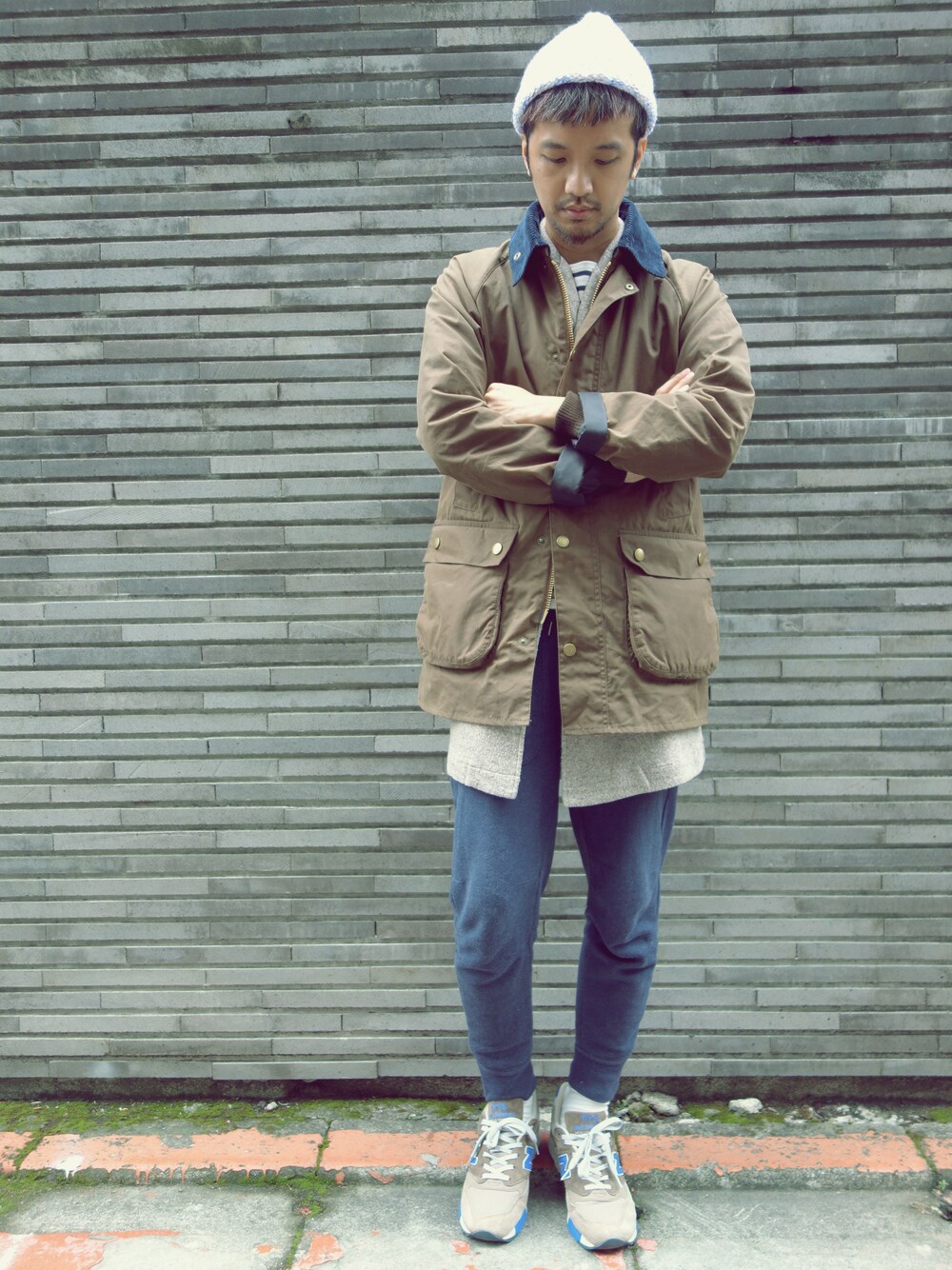 「barbour、longshirts、plain-me」｜「International Gallery BEAMSの<WEB限定＞Barbour / BEDALE SL（ブルゾン、ブラウン系）」を使った、plain-me_Akkoさん（メンズ・177cm）の冬コーディネートの1枚目の写真