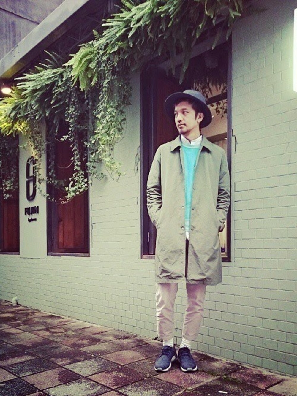 「UNIVERSAL PRODUCTS、ORPHIC、plain-me」｜「UNIVERSAL PRODUCTSのWASHED NYLON COAT（その他、その他）」を使った、plain-me_Akkoさん（メンズ・177cm）の冬コーディネートの1枚目の写真