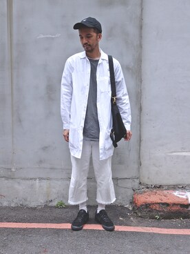 「plain-me（プレインミー）のアイテム（バックパック/リュック）」を使った、plain-me_Akkoさん（メンズ・177cm）の春コーディネート
