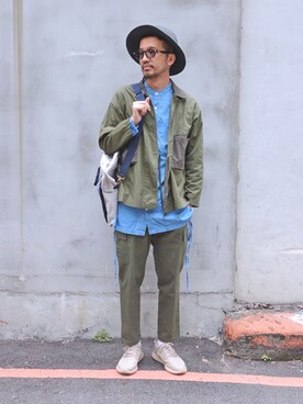 「plain-me（プレインミー）のアイテム（バックパック/リュック）」を使った、plain-me_Akkoさん（メンズ・177cm）の夏コーディネート