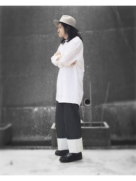 「hat」｜「アイテム（その他）」を使った、coutaさん（メンズ・170cm）の秋コーディネート