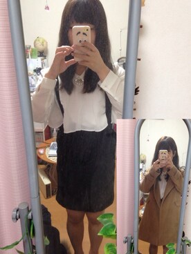 「And A（アンドエー）のアイテム（その他アウター）」を使った、chiakiさん（レディース・153cm）の秋コーディネート