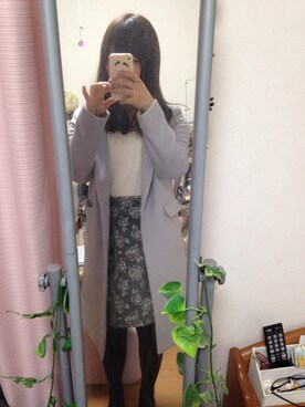 「EBELE MOTION（エベルモーション）のアイテム（ジャケット/アウター）」を使った、chiakiさん（レディース・153cm）の冬コーディネート