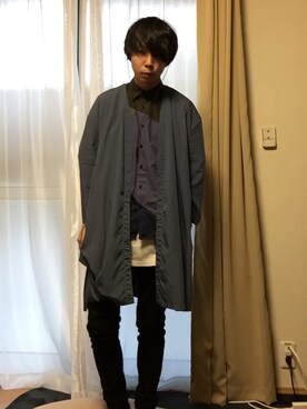 「HARE（ハレ）のブロッキングシャツ(HARE)（シャツ/ブラウス）」を使った、もつづきさん（メンズ・168cm）の夏コーディネート