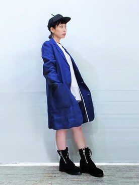 「レディース」｜「アイテム（ハンチング/ベレー帽）」を使った、ADDさん（レディース・155cm）の冬コーディネート
