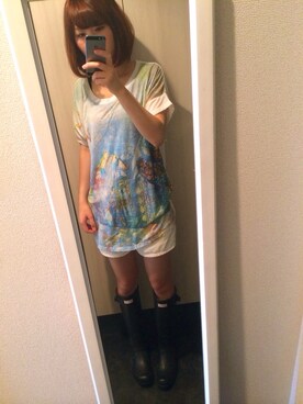 「Lee（リー）のアイテム（その他パンツ）」を使った、あやさん（レディース・162cm）の夏コーディネート