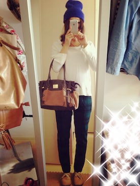 「NOMBRE IMPAIR（ノンブルアンペール）のアイテム（Tシャツ/カットソー）」を使った、TOMO♡さん（レディース・158cm）の秋コーディネート