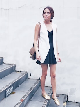 「wearsg」｜「アイテム（ショルダーバッグ）」を使った、Jessica Thamさん（レディース・161cm）の冬コーディネート