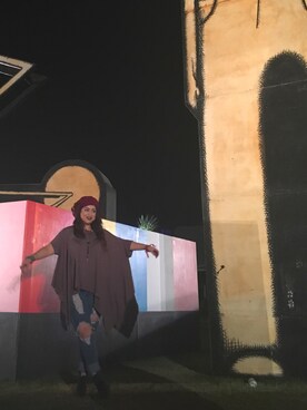 「plussize」｜「アイテム（ハンチング/ベレー帽）」を使った、Erica Morenoさん（レディース・160cm）の夏コーディネート