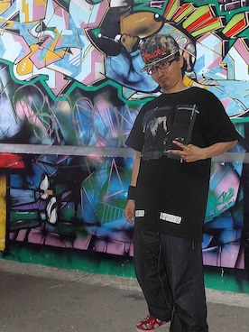 「off white（オフホワイト）のアイテム（トップス）」を使った、T-MurderThaHu$tlerさん（メンズ・175cm）の夏コーディネート