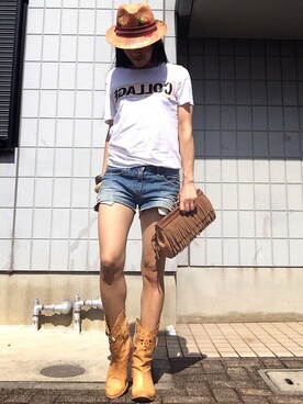 「ぺろーん再」｜KIYOKOHさん（レディース・163cm）の夏コーディネート