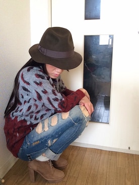 「OPENING CEREMONY（オープニングセレモニー）のアイテム（ブーツ）」を使った、KIYOKOHさん（レディース・163cm）の秋コーディネート