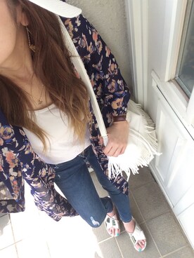 「フリンジバック」｜🅰🅺🅴🅼🅸さん（レディース・151cm）の夏コーディネート