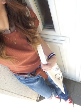 「TODAYFUL（トゥデイフル）のVintageトートバッグ（トートバッグ）」を使った、🅰🅺🅴🅼🅸さん（レディース・151cm）の夏コーディネート