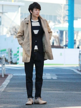 「CAMINANDO（カミナンド）のアイテム」を使った、Rikuさん（メンズ・181cm）の冬コーディネート