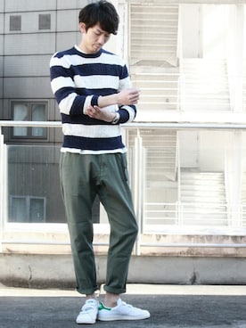 Rikuさんの「ADIDAS / アディダス : STAN SMITH CF / スタンスミス ベルクロ」を使ったコーディネート