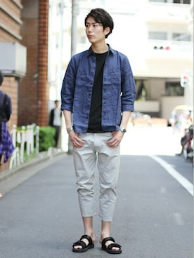 「suicoke（スイコック）のアイテム」を使った、Rikuさん（メンズ・181cm）の夏コーディネート