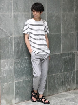 「Chaco（チャコ）のアイテム」を使った、Rikuさん（メンズ・181cm）の夏コーディネート