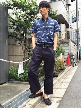 「Journal Standard TRISECT（トライセクト）のアイテム（パンツ）」を使った、Rikuさん（メンズ・181cm）の夏コーディネート