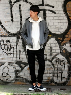 「JOURNAL STANDARD（ジャーナルスタンダード）のアイテム（ブルゾン）」を使った、Rikuさん（メンズ・181cm）の夏コーディネート