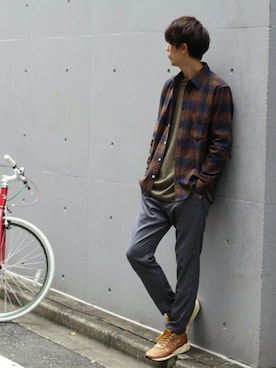 「Danner（ダナー）のアイテム（スニーカー）」を使った、Rikuさん（メンズ・181cm）の秋コーディネート