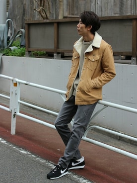 「Wrangler（ラングラー）のアイテム（ジャケット/アウター）」を使った、Rikuさん（メンズ・181cm）の秋コーディネート