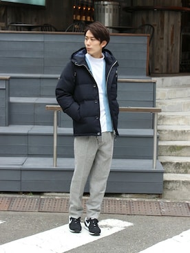 「JOURNAL STANDARD（ジャーナルスタンダード）のアイテム（ダウンジャケット/コート）」を使った、Rikuさん（メンズ・181cm）の秋コーディネート