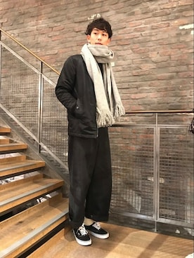 「JOURNAL STANDARD（ジャーナルスタンダード）のアイテム（MA-1）」を使った、Rikuさん（メンズ・181cm）の秋コーディネート