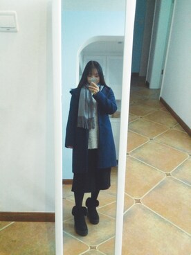 「7のアイテム」を使った、アカネさん（レディース・153cm）の秋コーディネート