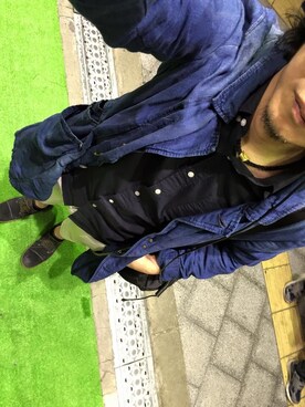 「Johnbull Private labo（ジョンブルプライベートラボ）のアイテム（デニムジャケット）」を使った、saraんラップさん（メンズ・170cm）の春コーディネート