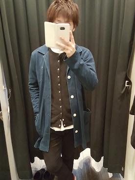 「アイテム（ステンカラーコート）」を使った、kamikenさん（メンズ・164cm・10代）の春コーディネート