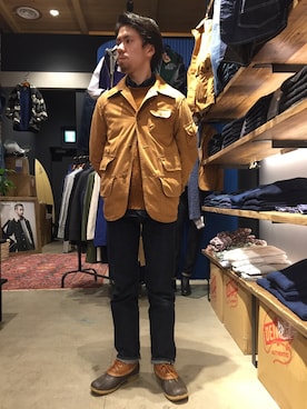 「Denime（ドゥニーム）のアイテム（その他アウター）」を使った、DENIME THE STORE ららぽーと新三郷店さん（メンズ・171cm）の秋コーディネート