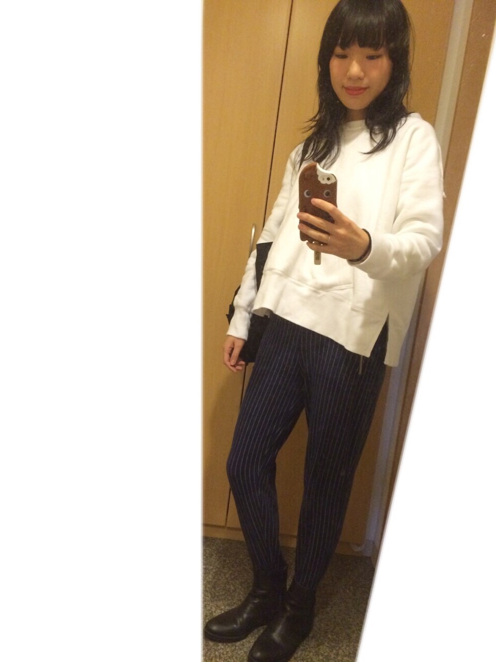 「fumikauchida、パーカー、vintage」｜「FUMIKA_UCHIDAのアイテム（パーカー、ホワイト系）」を使った、MARIETAKEDAさん（レディース・170cm）の秋コーディネートの1枚目の写真