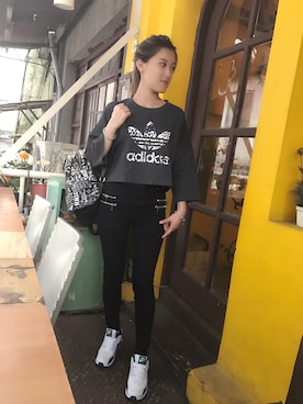 「高腰褲」｜子崴さん（レディース・155cm）の秋コーディネート