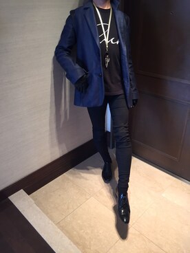 「FRANK LEDER（フランクリーダー）のアイテム（ジャケット/アウター）」を使った、shiroさん（メンズ・171cm）の冬コーディネート
