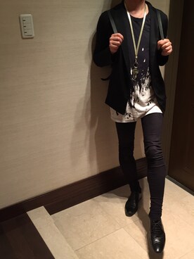 「McQ（マックキュー）のアイテム」を使った、shiroさん（メンズ・171cm）の春コーディネート