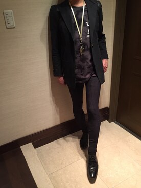 「FENDI（フェンディ）のアイテム（テーラードジャケット）」を使った、shiroさん（メンズ・171cm）の春コーディネート