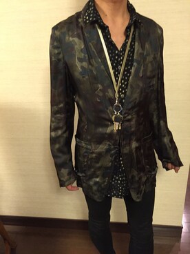 「DRIES VAN NOTEN（ドリスヴァンノッテン）のアイテム（テーラードジャケット）」を使った、shiroさん（メンズ・171cm）の夏コーディネート