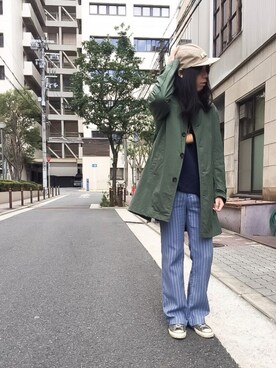 「1sin（イッシン）のアイテム（ジャケット/アウター）」を使った、松浦さん（メンズ・173cm）の春コーディネート