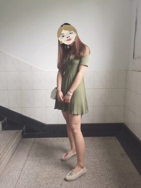 「RADOのアイテム」を使った、WANGさん（レディース・167cm）の秋コーディネート