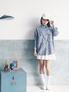 「MUJI」｜Chattyさん（レディース・155cm）の秋コーディネート