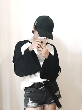 「8seconds（エイトセカンズ）のアイテム（帽子）」を使った、Chattyさん（レディース・155cm）の秋コーディネート