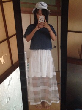 「きのうの」｜侑乃すみれさん（レディース・152cm）の夏コーディネート