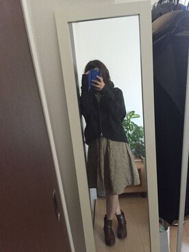 「HARE（ハレ）のアイテム（その他アウター）」を使った、Ai さん（レディース・152cm）の秋コーディネート