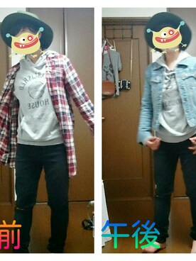 「Right-on（ライトオン）のアイテム（シャツワンピース）」を使った、ЁЯЇさん（レディース・160cm）の春コーディネート
