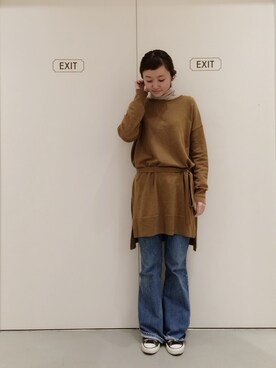 「Sheta（シータ）のアイテム（ワンピース/ドレス）」を使った、Sheta staffさん（レディース・157cm）の冬コーディネート